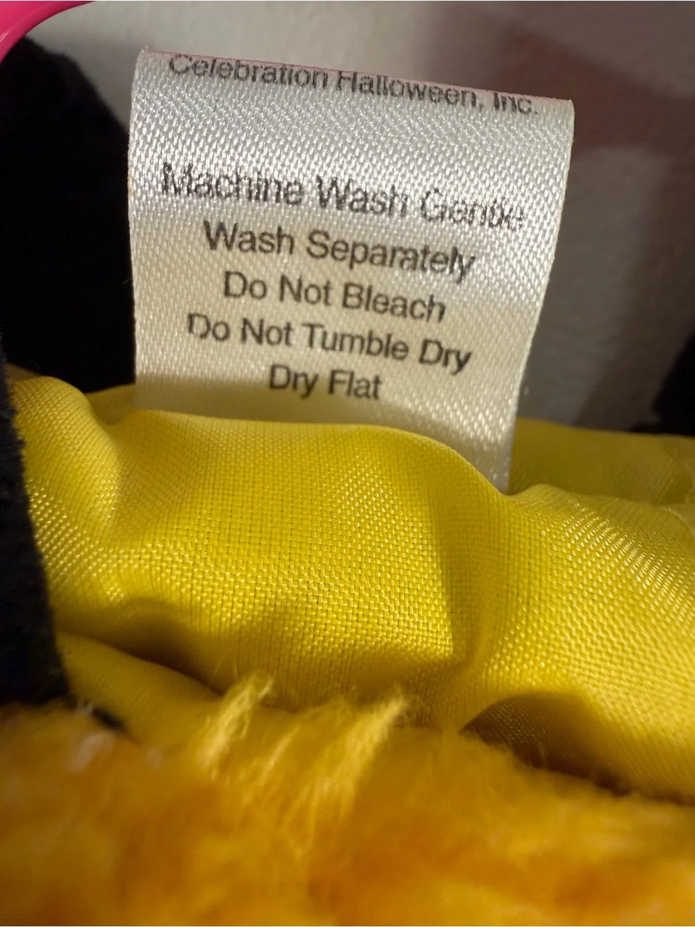 Plush Bee Stripe Fuzzy Costume- Yellow & Black Sz 12-24 Months